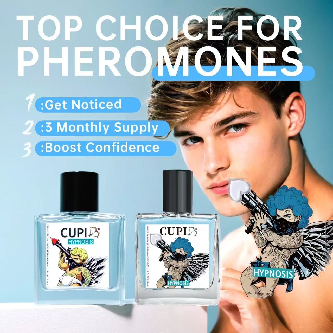 10/50ML Cupid Pheromone Hypnos - Perfume Aqua Fragrance ulasan dan harga